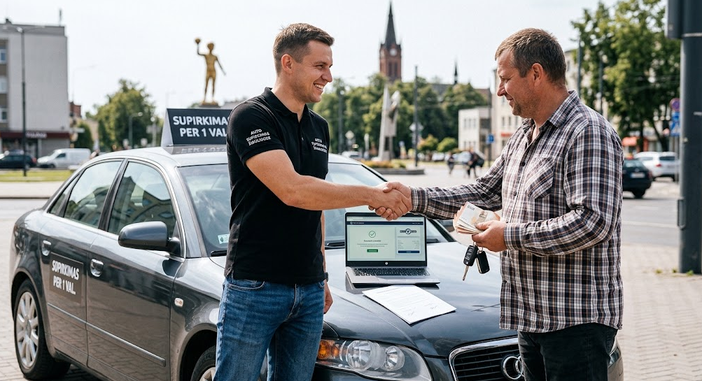 Automobilių supirkimas Šiauliuose: Kaip parduoti transporto priemonę per 1 valandą?